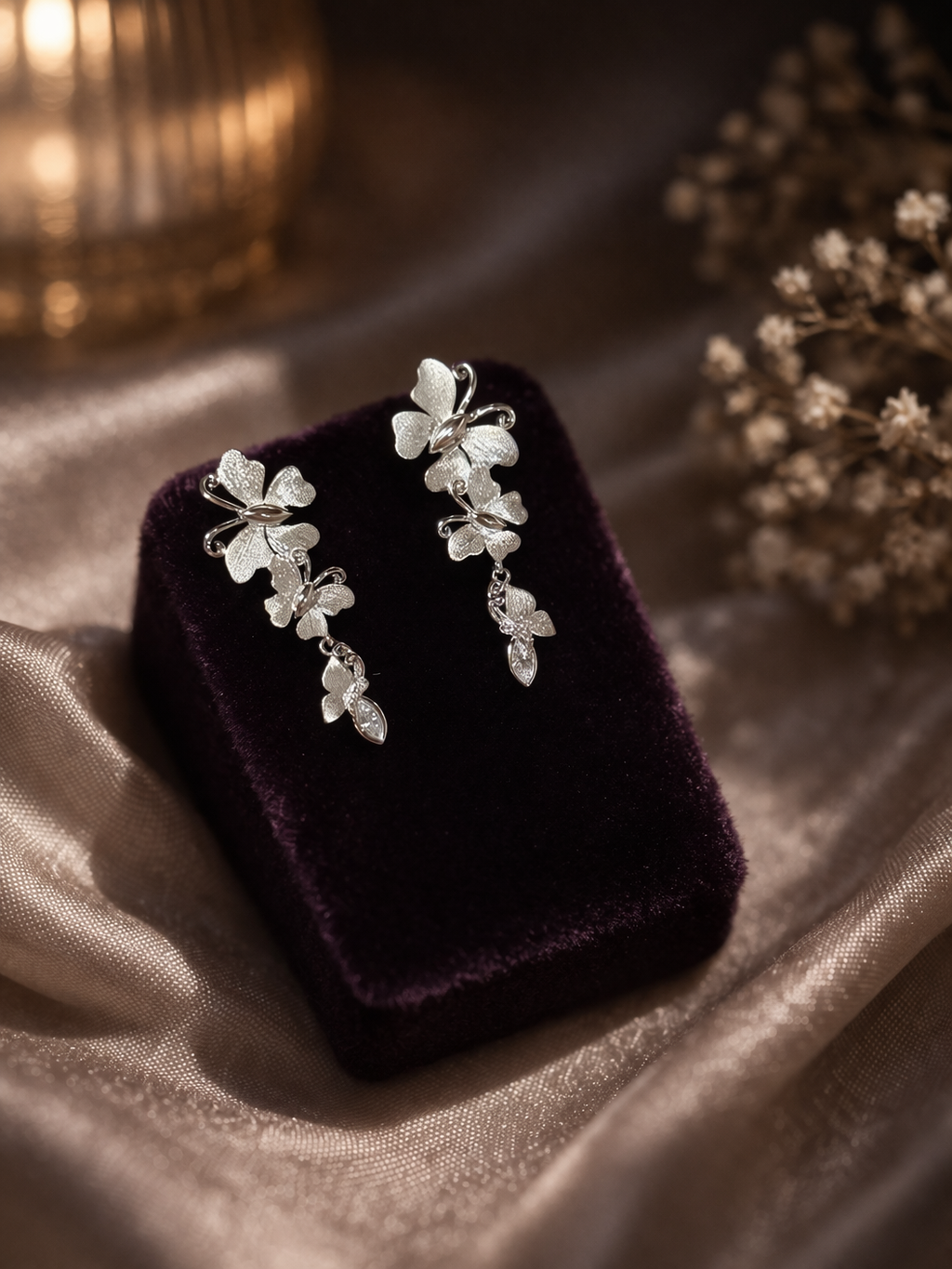 Butterfly Flutter Brushed Earrings - Lunelle Atelier