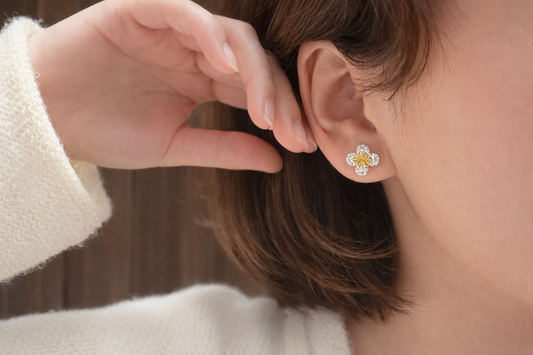 Clover Spark Earrings | 18K Gold on Sterling Silver