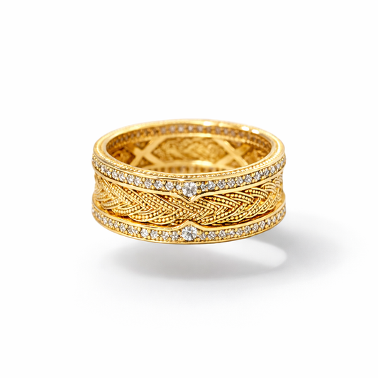 Aura of Grain Ring | 18K Gold Plated Sterling Silver