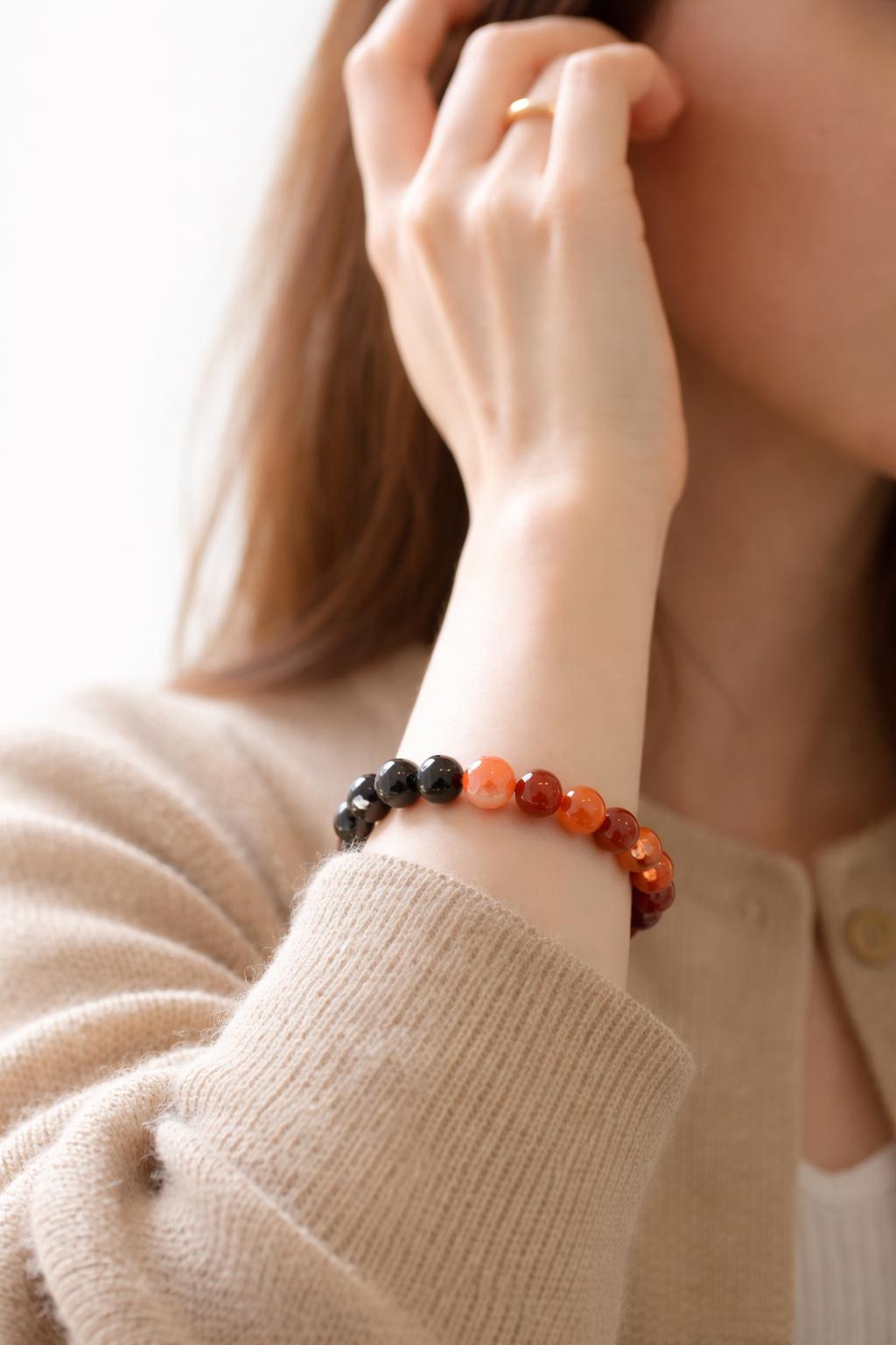 Ember Garnet Harmony Bracelet - Lunelle Atelier