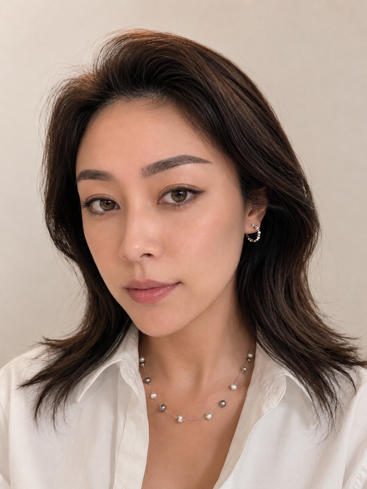 Stella Dust Beaded Hoop Earrings | Silver Finish - Lunelle Atelier
