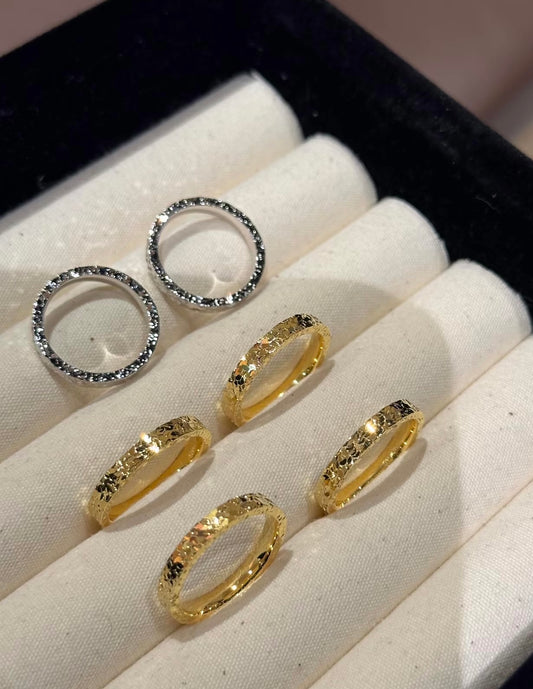 Diamond Dust Textured Ring - Lunelle Atelier