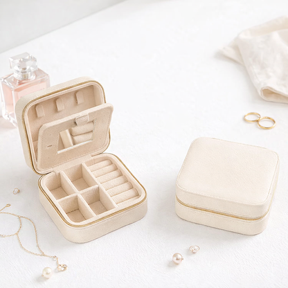 Lunelle Mini Jewelry Case with Mirror - Lunelle Atelier