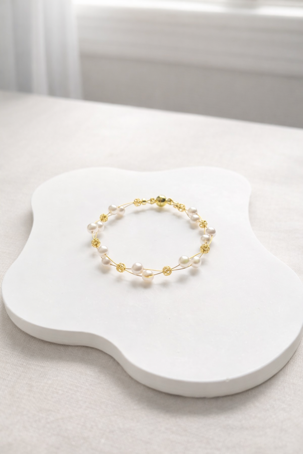 Woven Pearl Bracelet - Lunelle Atelier