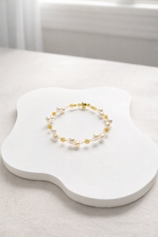 Woven Pearl Bracelet - Lunelle Atelier