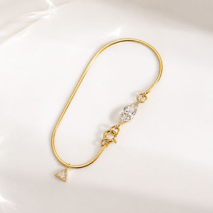 Marquise Grace Snake Chain Bracelet