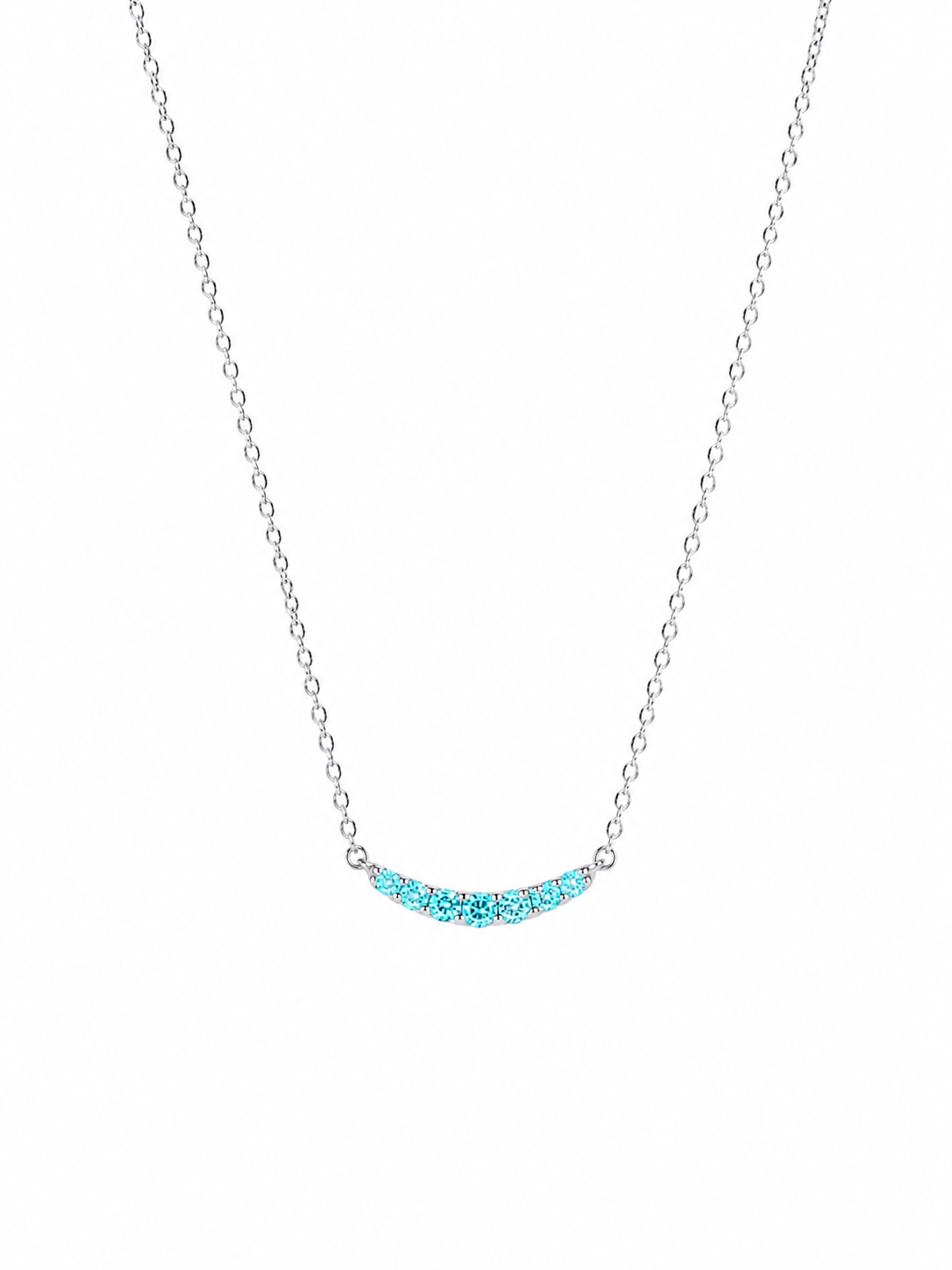 Mint Smile Necklace | Paraiba Blue Lab-Grown Gemstone - Lunelle Atelier