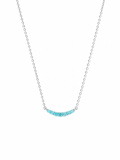 Mint Smile Necklace | Paraiba Blue Lab-Grown Gemstone - Lunelle Atelier