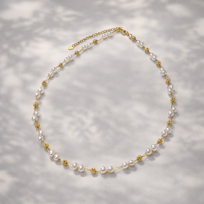 Woven Pearl Necklace - Lunelle Atelier
