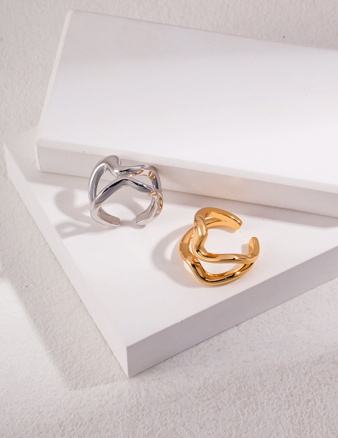 Double Wave Open Ring