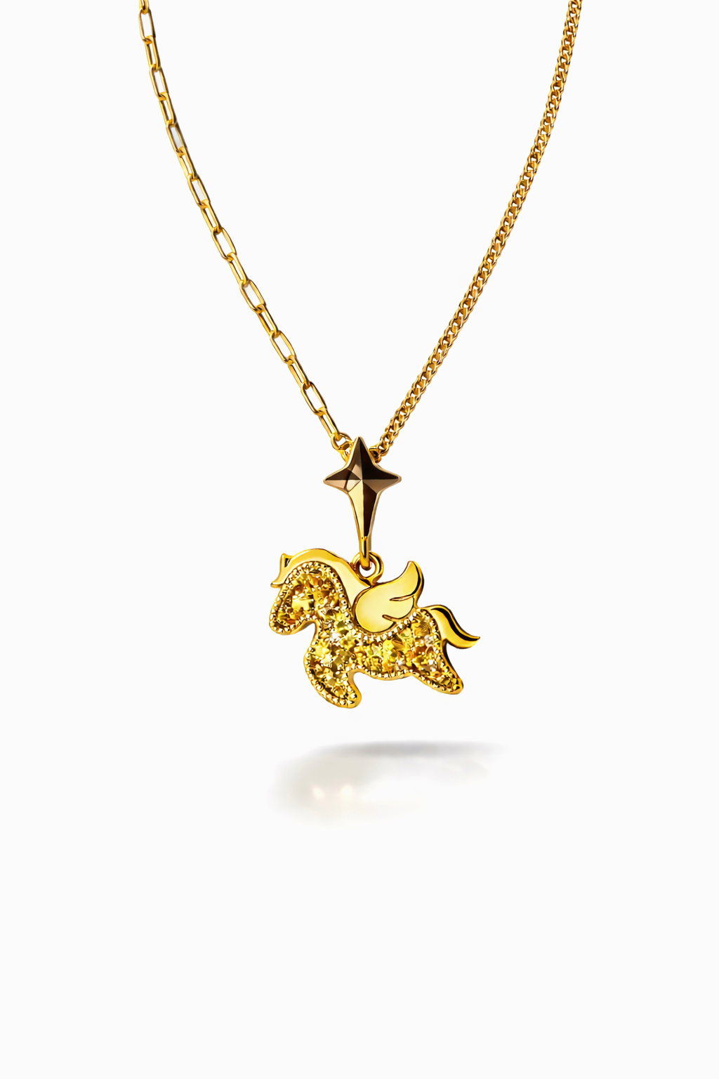 Star Pony Charm Necklace | 18K Gold Plated Sterling Silver - Lunelle Atelier