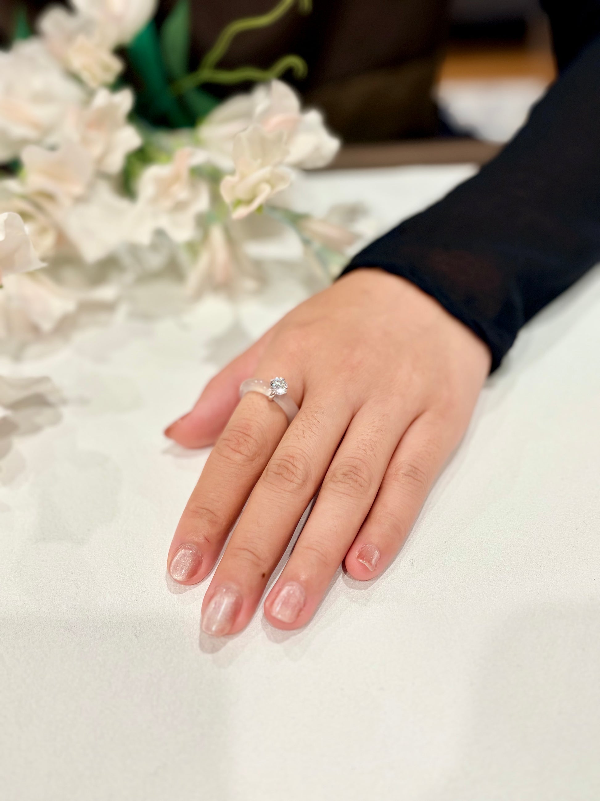 Chalcedony Aura Ring - Lunelle Atelier