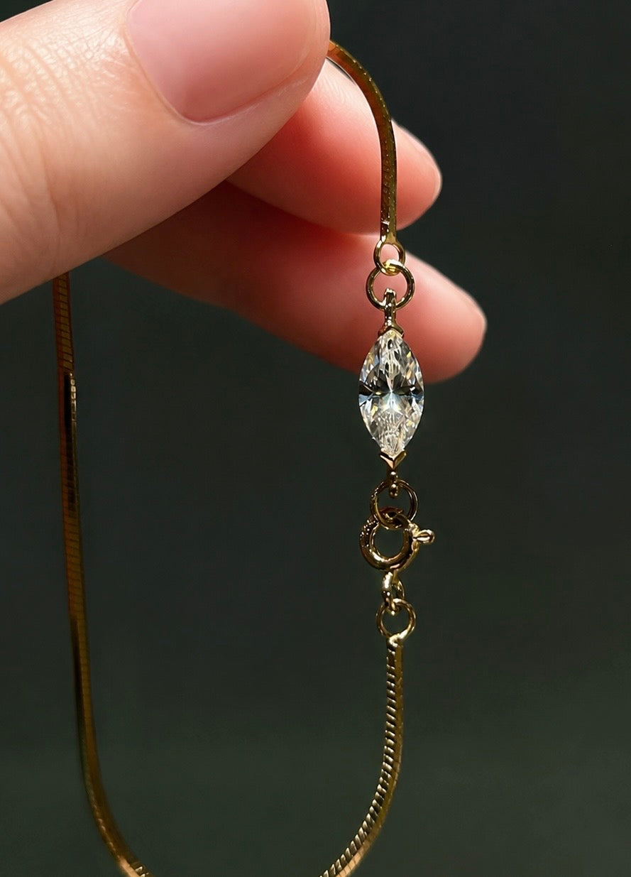 Marquise Grace Snake Chain Bracelet