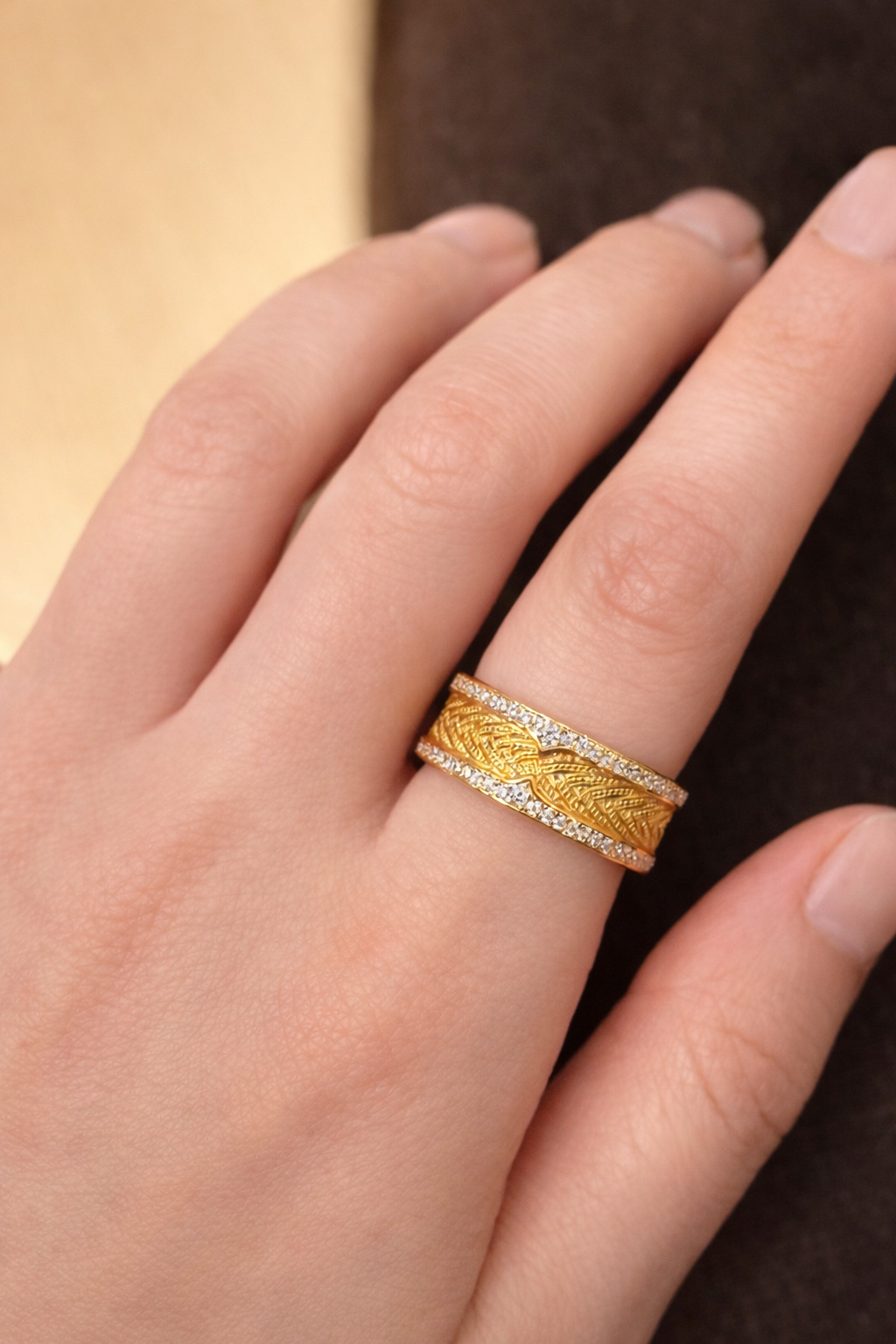 Aura of Grain Ring | 18K Gold Plated Sterling Silver