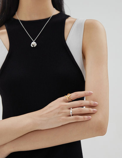 Double Wave Open Ring