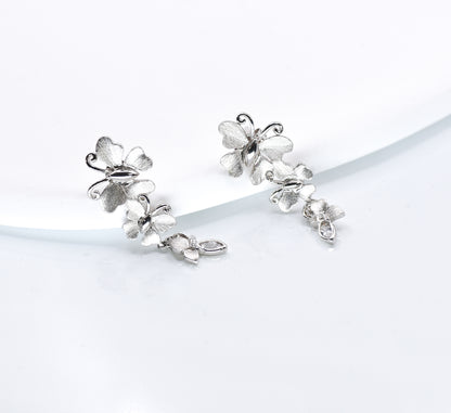 Butterfly Flutter Brushed Earrings - Lunelle Atelier