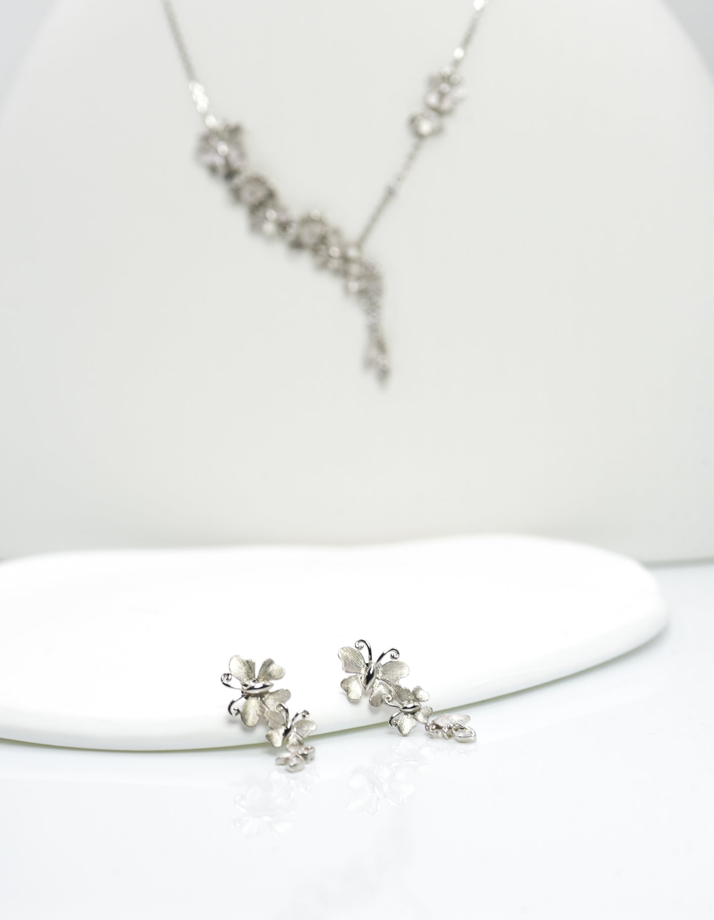 Butterfly Flutter Brushed Necklace - Lunelle Atelier