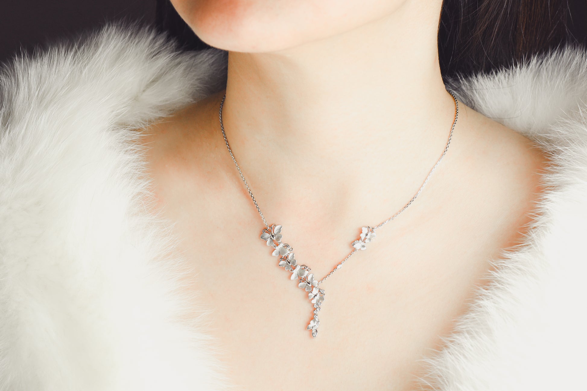 Butterfly Flutter Brushed Necklace - Lunelle Atelier