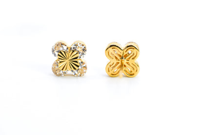 Clover Spark Earrings, Yellow Gold - Lunelle Atelier