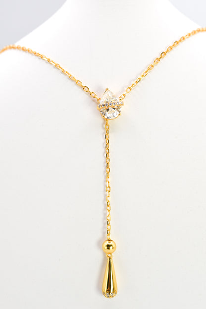 Dew Drop Asteroid Y-Chain Necklace, Yellow Gold - Lunelle Atelier