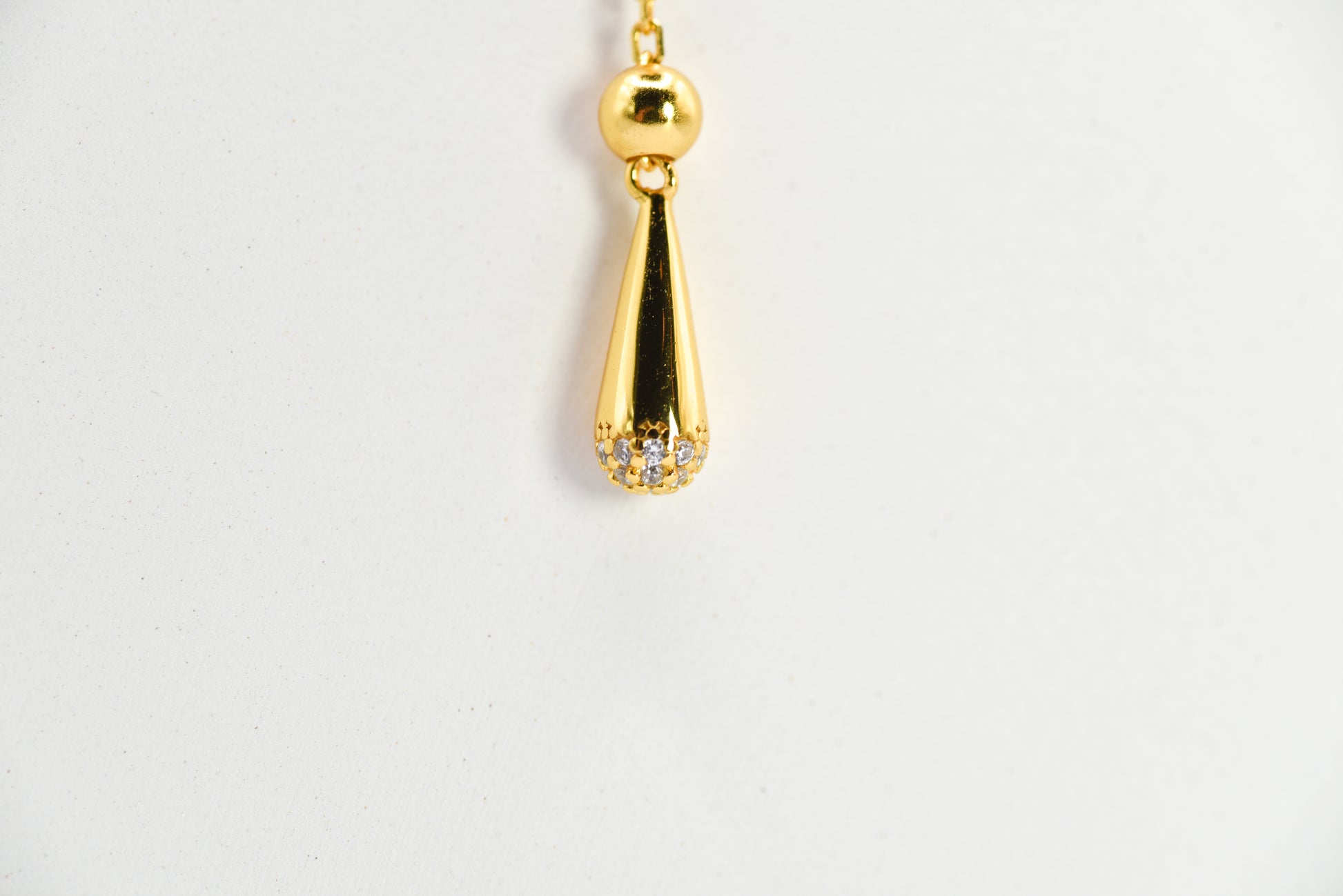 Dew Drop Asteroid Y-Chain Necklace, Yellow Gold - Lunelle Atelier