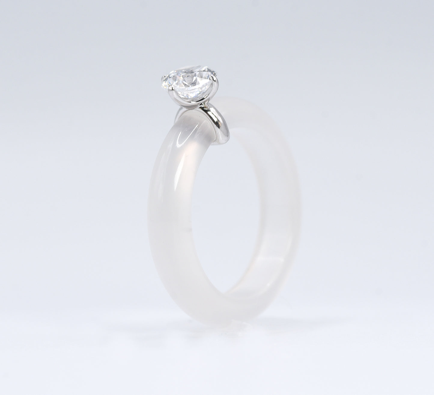 Chalcedony Aura Ring - Lunelle Atelier