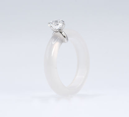 Chalcedony Aura Ring - Lunelle Atelier