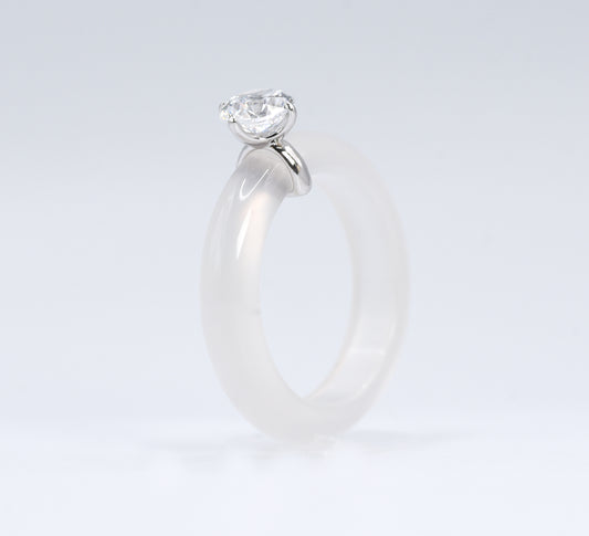 Chalcedony Aura Ring - Lunelle Atelier