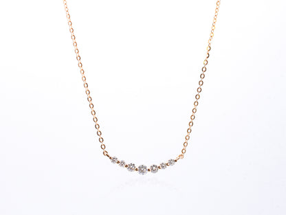 Petite Moissanite Smile Necklace, Champagne Gold - Lunelle Atelier