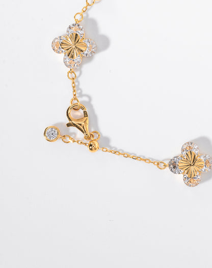 Clover Spark Bracelet, Yellow Gold - Lunelle Atelier