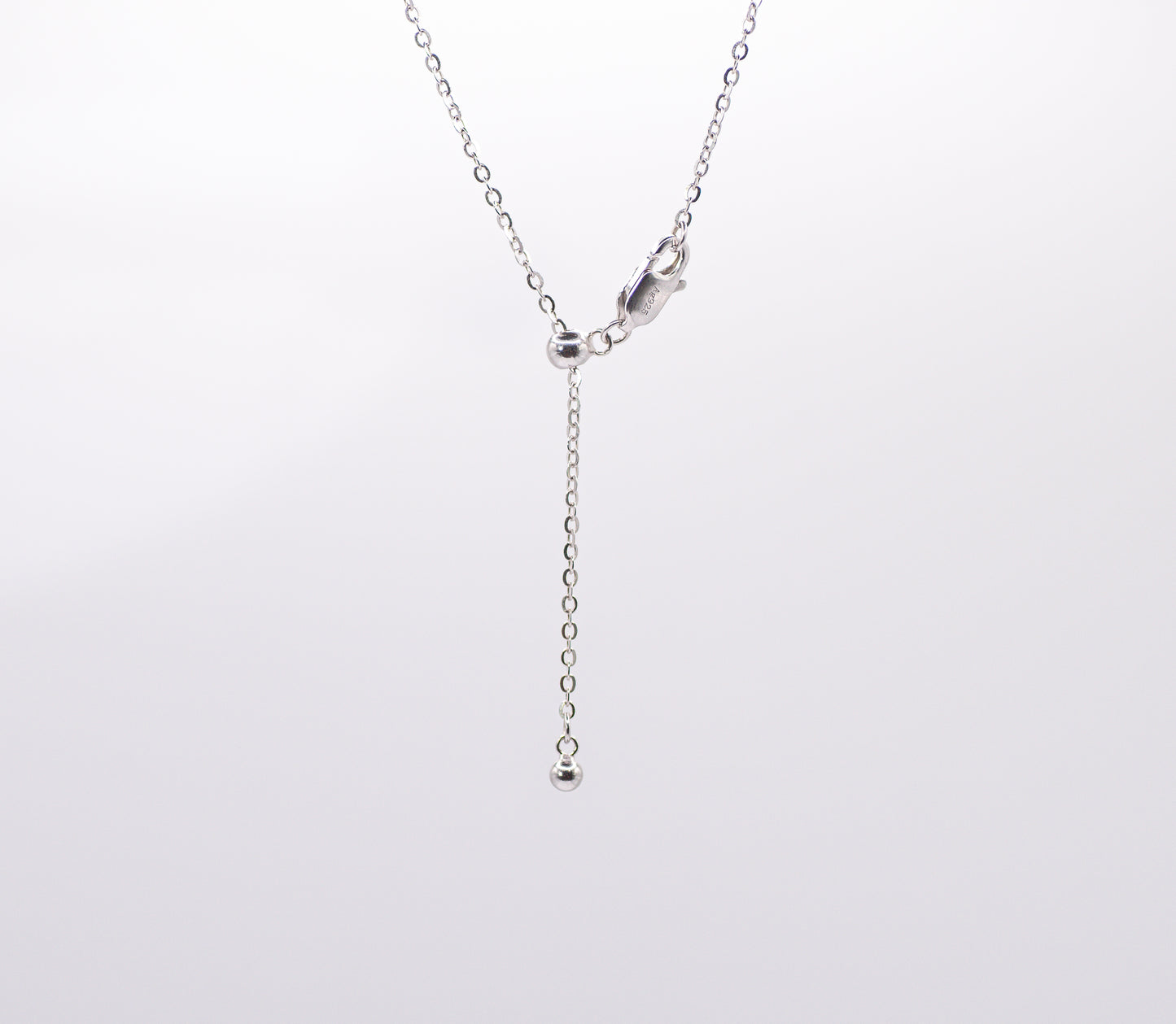 Classic Four Claw Moissanite Necklace, White Gold - Lunelle Atelier