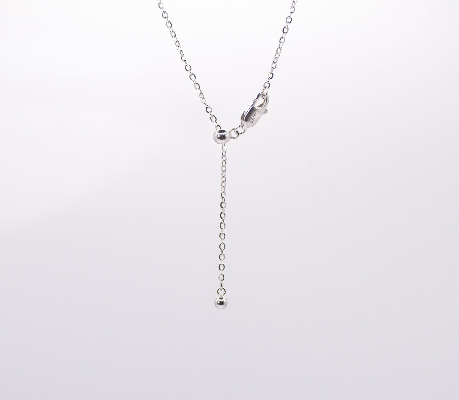 Classic Four Claw Moissanite Necklace, White Gold - Lunelle Atelier