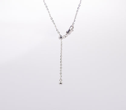 Classic Four Claw Moissanite Necklace, White Gold - Lunelle Atelier