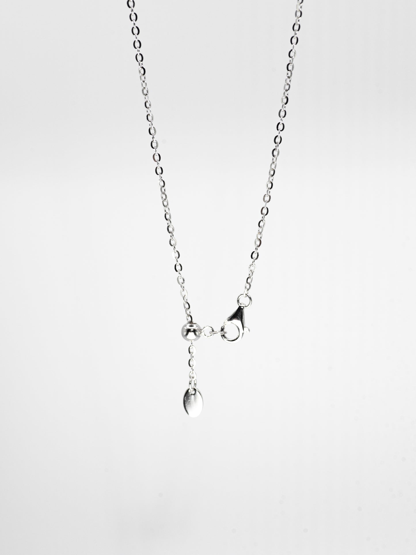 Single Bubble Moissanite Necklace 1 Carat, White Gold - Lunelle Atelier