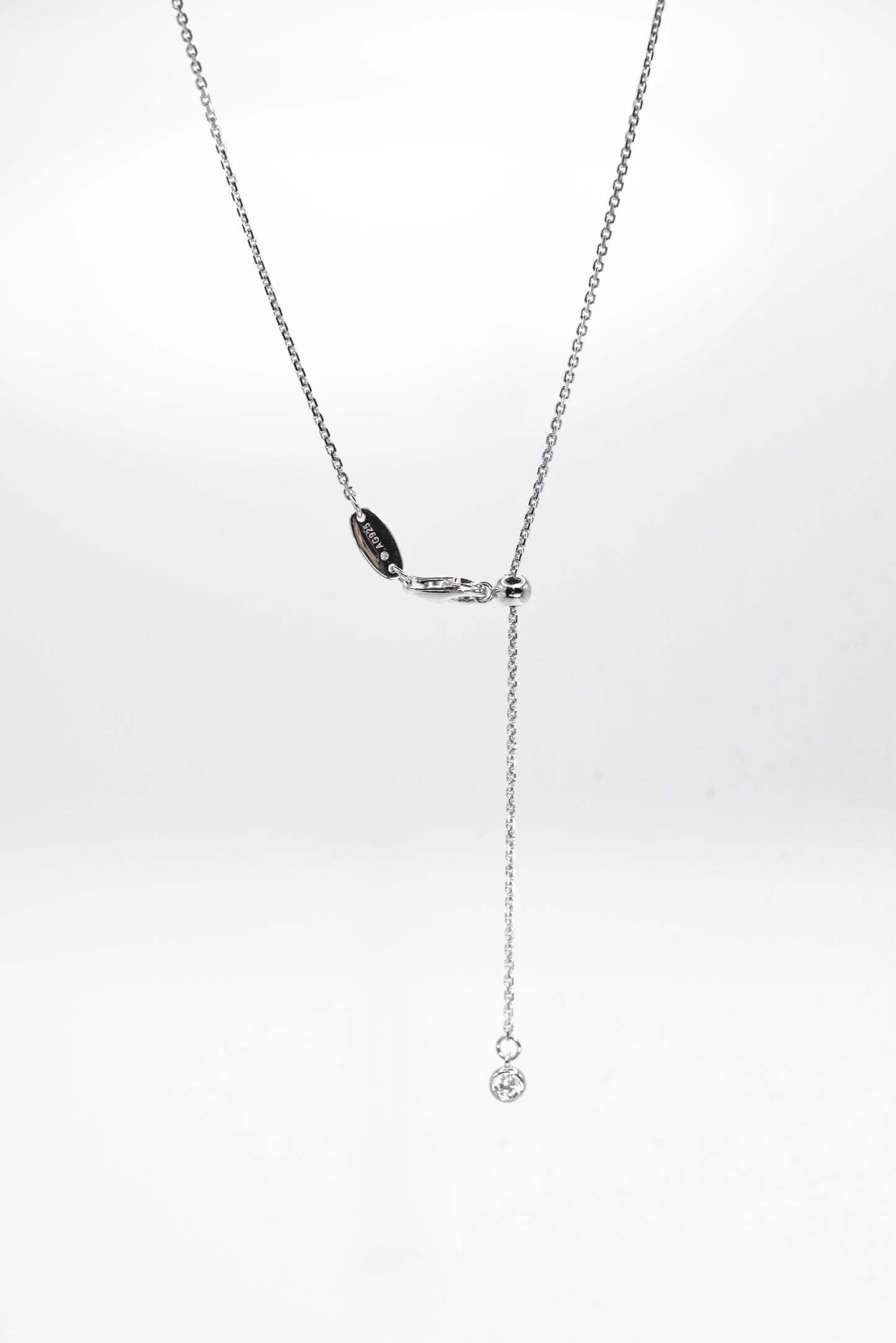 Necklace with a pendant on a white background