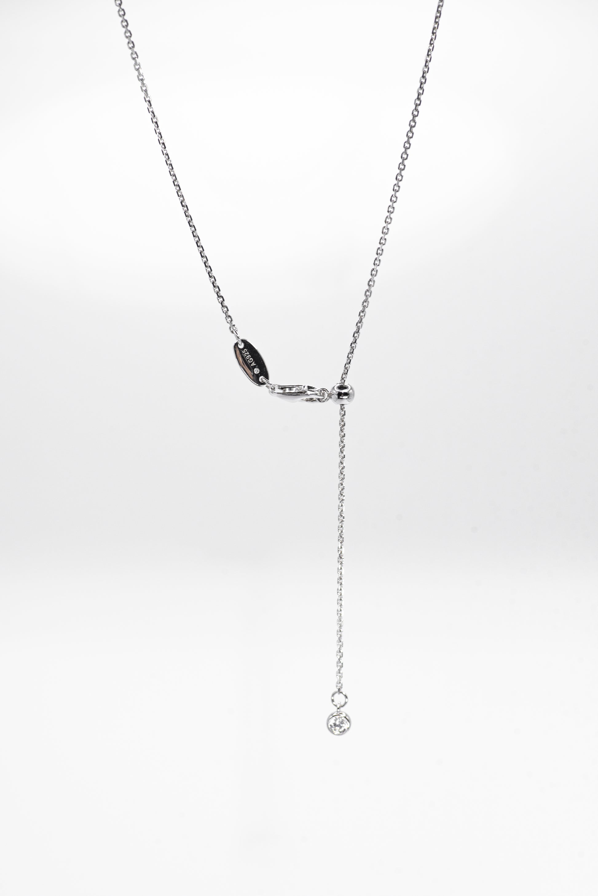 Necklace with a pendant on a white background