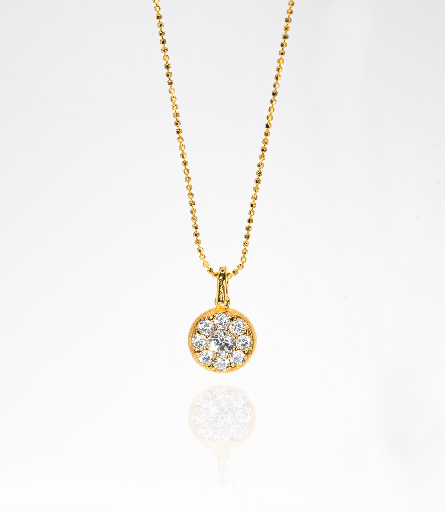 Little Solé Reversible Necklace, Yellow Gold - Lunelle Atelier