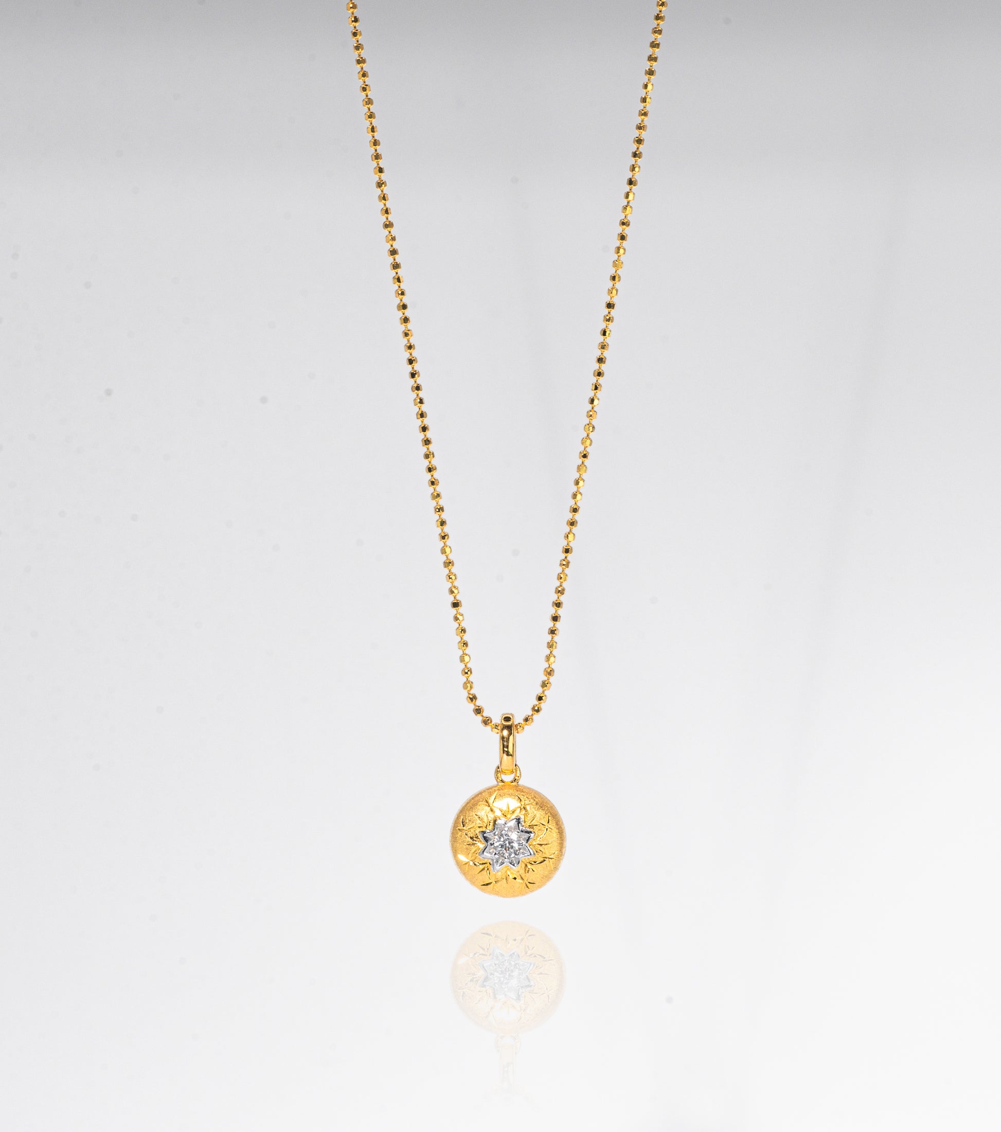 Little Solé Reversible Necklace, Yellow Gold - Lunelle Atelier