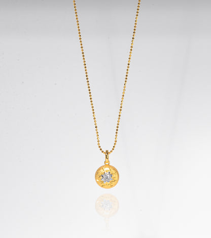Little Solé Reversible Necklace, Yellow Gold - Lunelle Atelier
