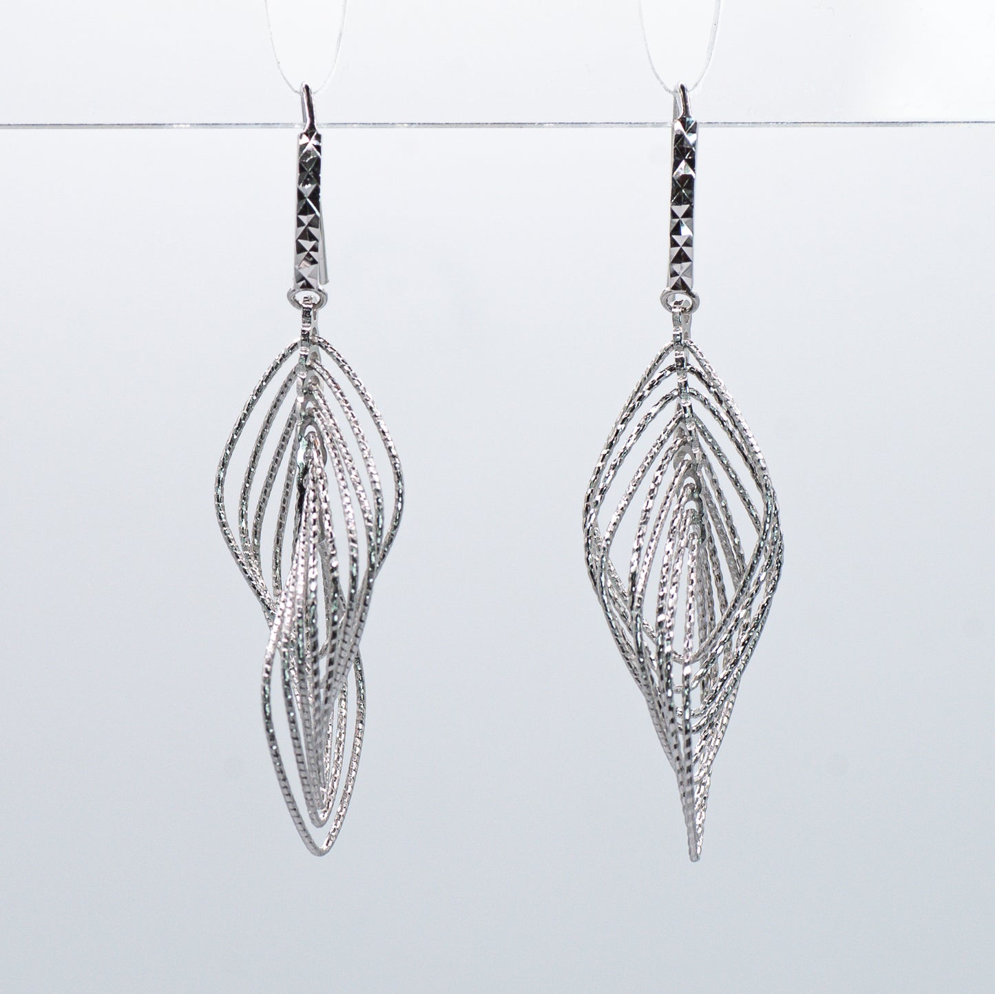 Luminous Veil Earrings, White Gold - Lunelle Atelier