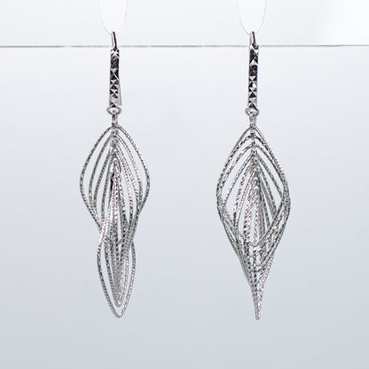 Luminous Veil Earrings, White Gold - Lunelle Atelier
