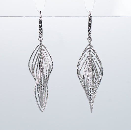 Luminous Veil Earrings, White Gold - Lunelle Atelier