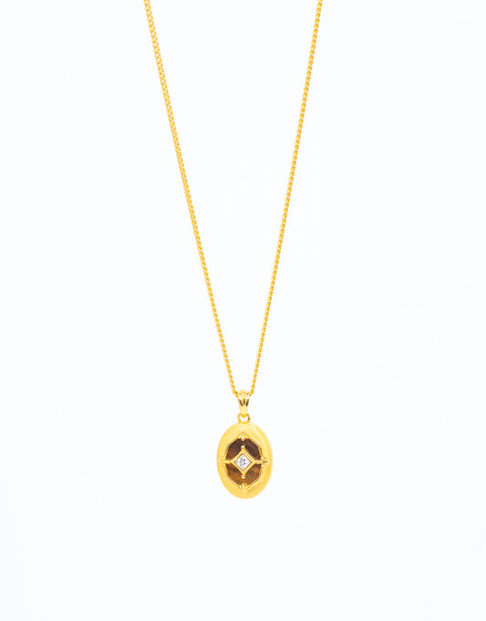 Tiger's Eye Gilded Guardian Bracelet | 18K Gold Plated Sterling Silver - Lunelle Atelier