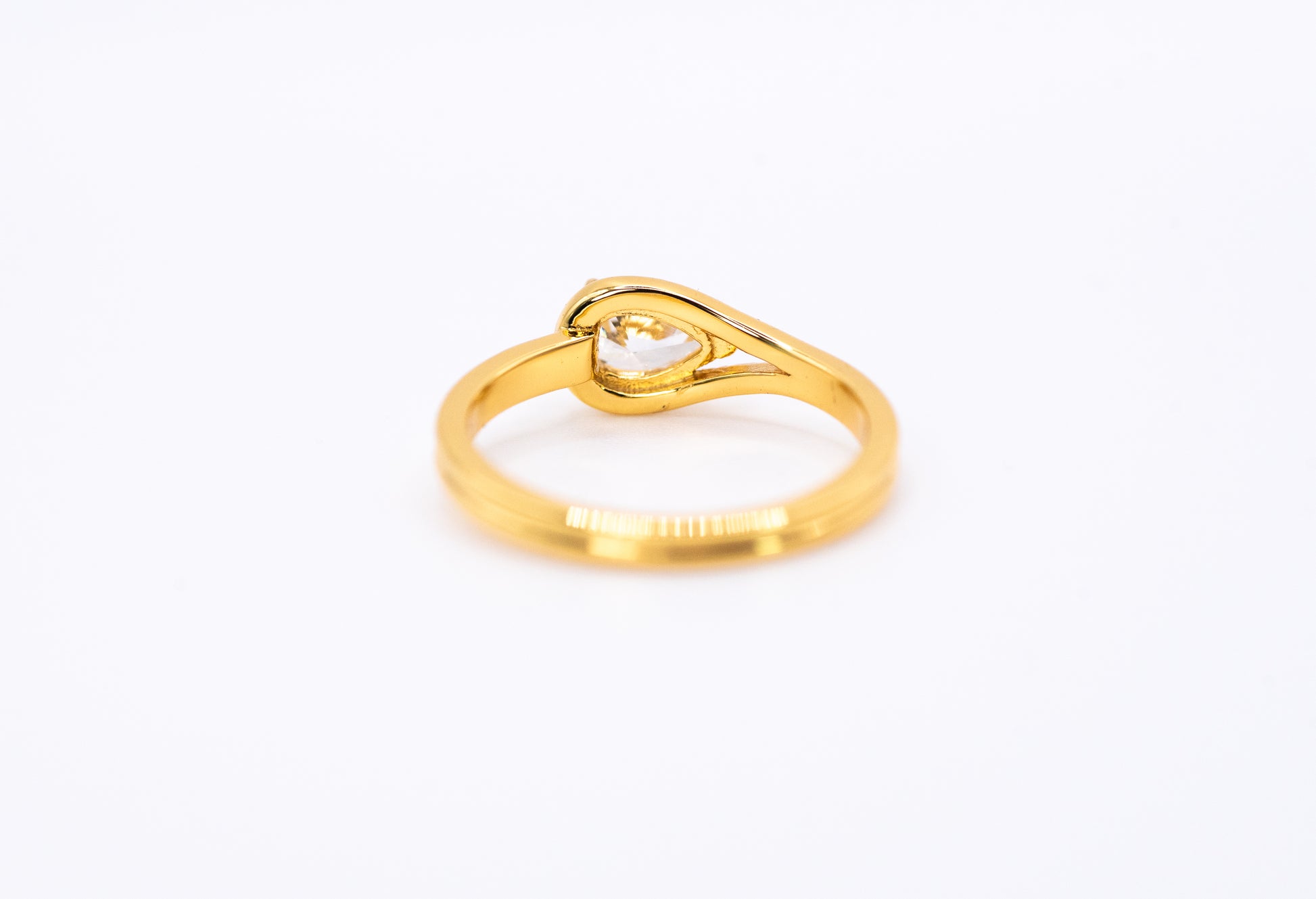 Pear-Shaped Ring |18K Gold Plated Sterling Silver - Lunelle Atelier