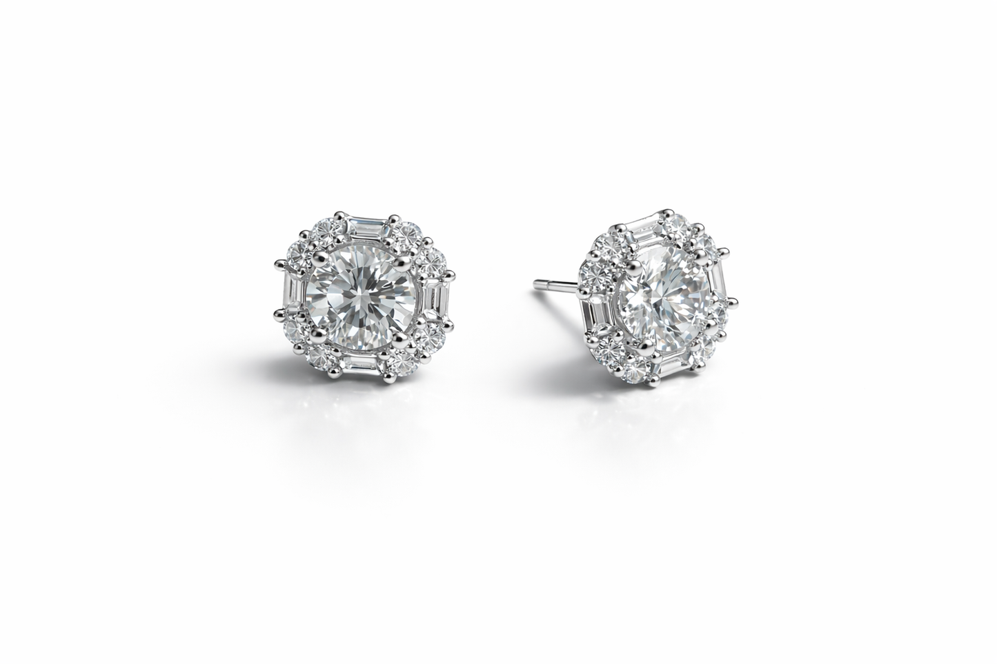 Baguette Bloom Earrings | Sterling Silver - Lunelle Atelier