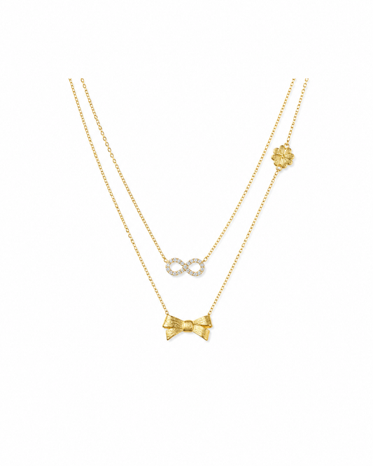 Infinity Grace Layered Necklace - Lunelle Atelier