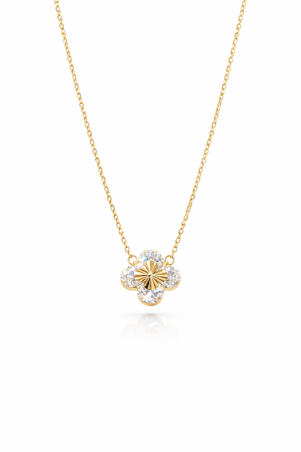 Clover Spark Necklace | 18K Gold Plated Sterling Silver