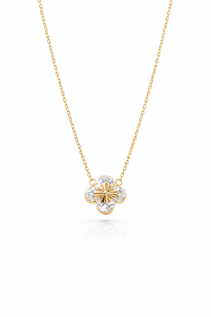 Clover Spark Necklace | 18K Gold Plated Sterling Silver