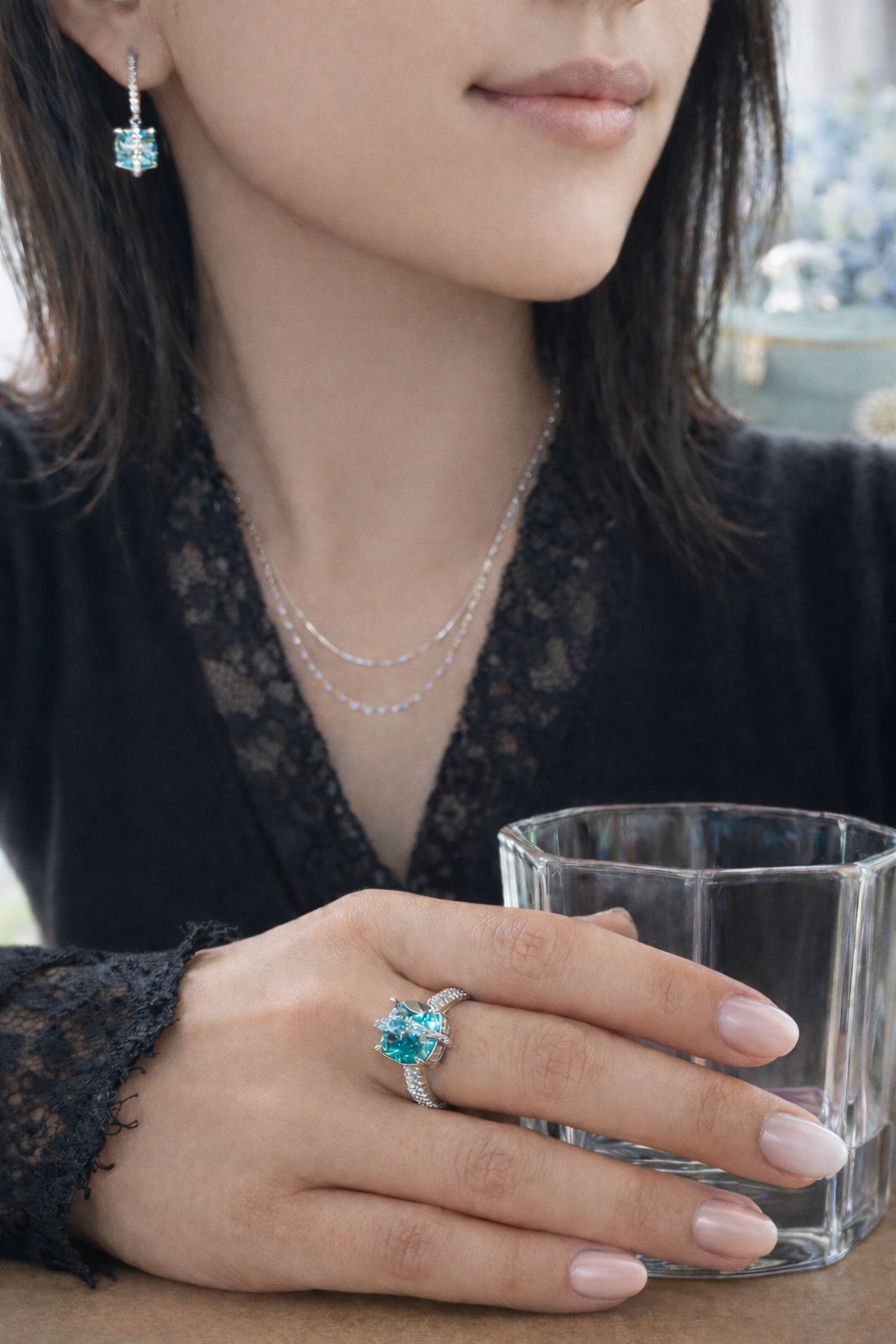 Soft Glow Double Layer Snake Chain Necklace