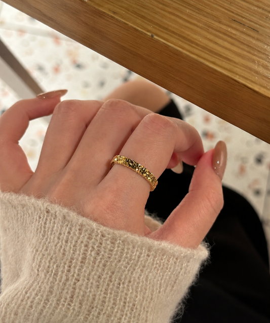 Diamond Dust Textured Ring - Lunelle Atelier